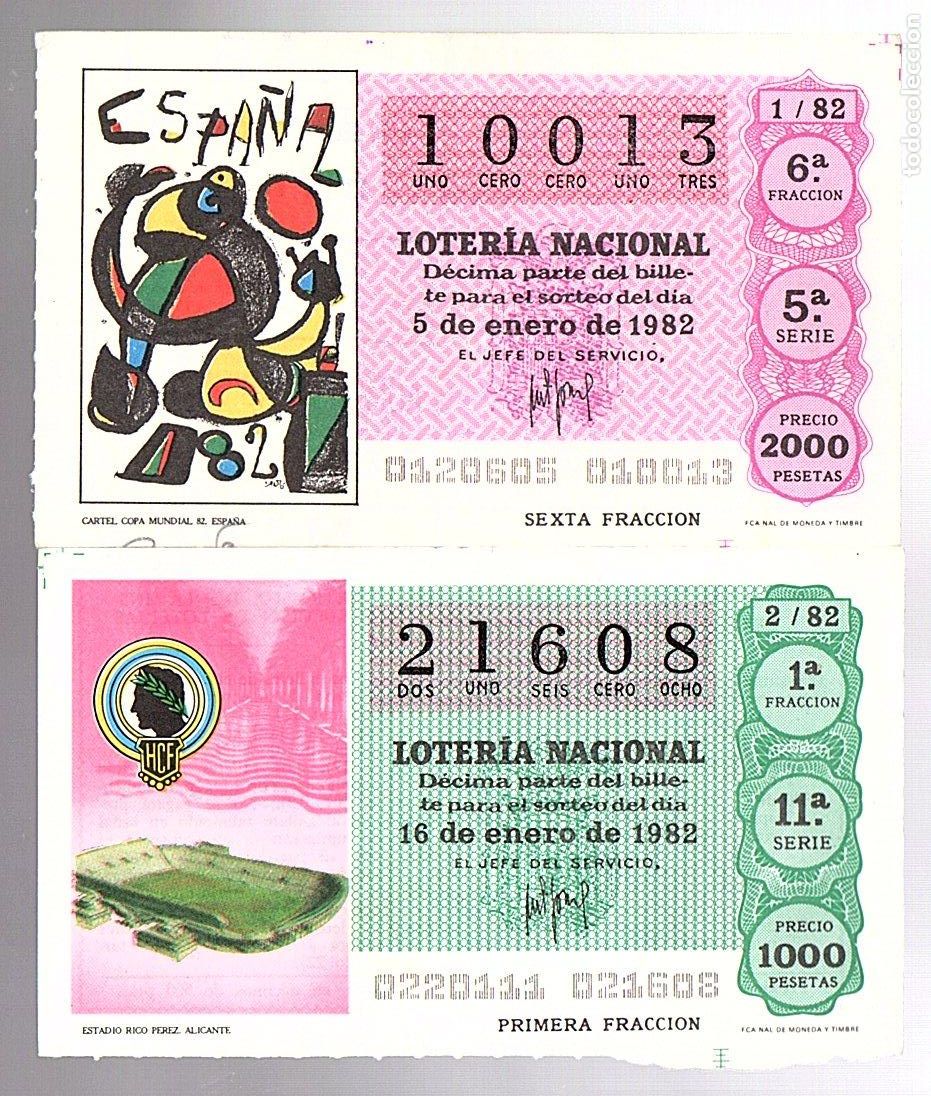 Loter&iacute;a nacional: LOTER&Iacute;A NACIONAL - A&Ntilde;O 1982 COMPLETO - TEMA: MUNDIAL DE FUTBOL ESPA&Ntilde;A 82 -