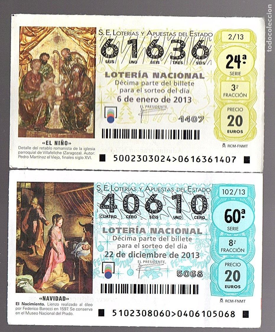 National Spanish Lottery: LOTER&Iacute;A NACIONAL - A&Ntilde;O 2013 COMPLETO -