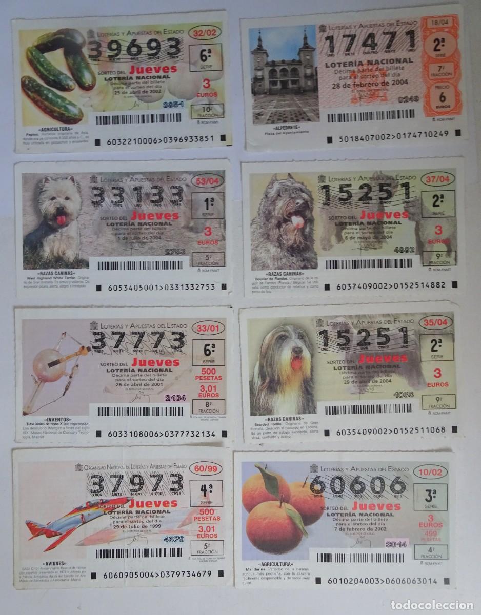 Loterie Nationale: LOTE DE 8 D&Eacute;CIMOS LOTER&Iacute;A NACIONAL, TODOS CAPIC&Uacute;AS, VER FOTOS