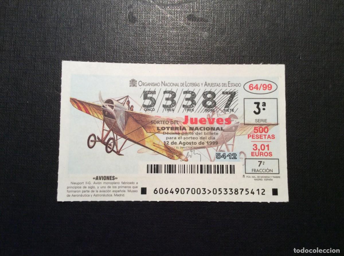 National Spanish Lottery: DECIMO LOTERIA JUEVES N&ordm; 53387 SORTEO 64 A&Ntilde;O 1999
