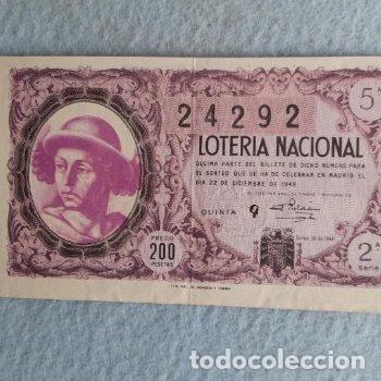 Loter&iacute;a nacional: D&eacute;cimo. Sorteo n&ordm; 36 de 1948. - Foto 1