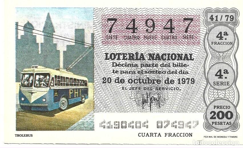 Lotteria Nationale Spagnola: UN DECIMO DE LOTERIA NACIONAL CAPA CUA N&ordm; 74947