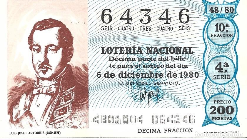 Lotteria Nationale Spagnola: UN DECIMO DE LOTERIA NACIONAL CAPA CUA N&ordm; 64346