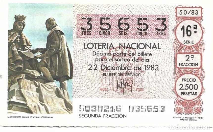 Lotteria Nationale Spagnola: UN DECIMO DE LOTERIA NACIONAL CAPA CUA N&ordm; 35653