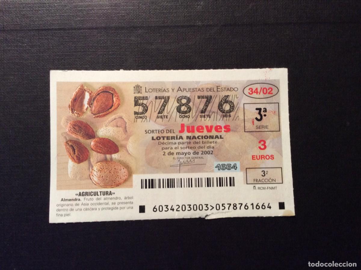 Loterie Nationale: DECIMO LOTERIA JUEVES N&ordm; 57876 SORTEO 34 A&Ntilde;O 2002