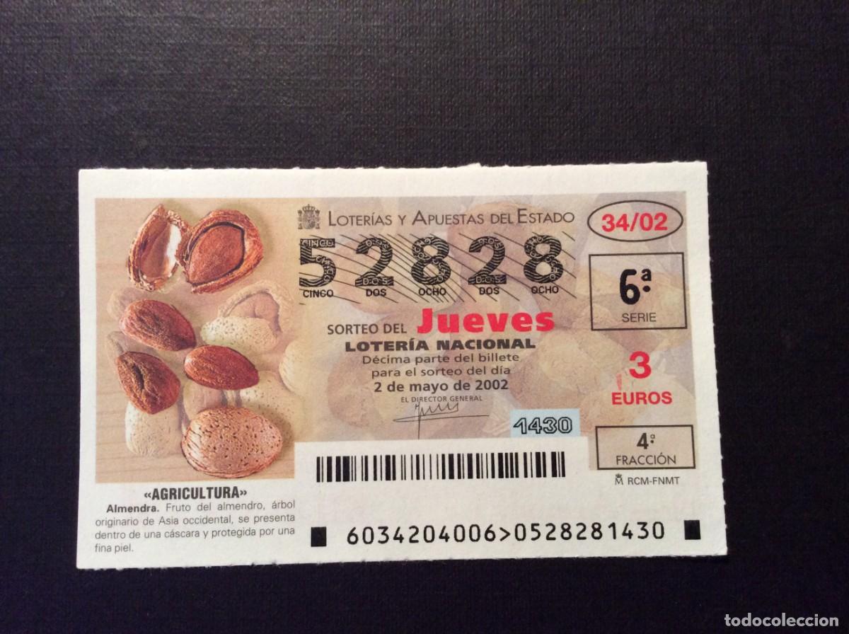 Loterie Nationale: DECIMO LOTERIA JUEVES N&ordm; 52828 SORTEO 34 A&Ntilde;O 2002
