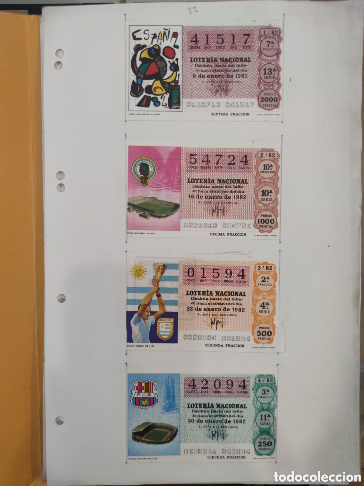 Loter&iacute;a nacional: Loter&iacute;a Nacional 1982 Mundial de F&uacute;tbol