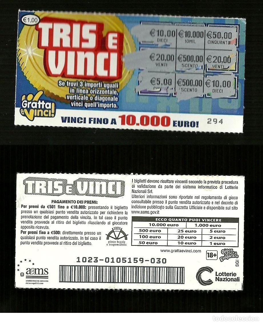 Loter&iacute;a Nacional: Gratta e Vinci - Tris e Vinci - Lotto 1023