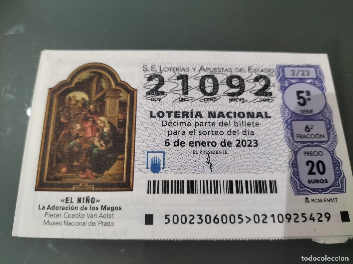 Loter&iacute;a Nacional: 1 D&Eacute;CIMO LOTERIA SABADO - 6 ENERO 2023 - 2/23 - EL NI&Ntilde;O - ADORACION REYES MAGOS