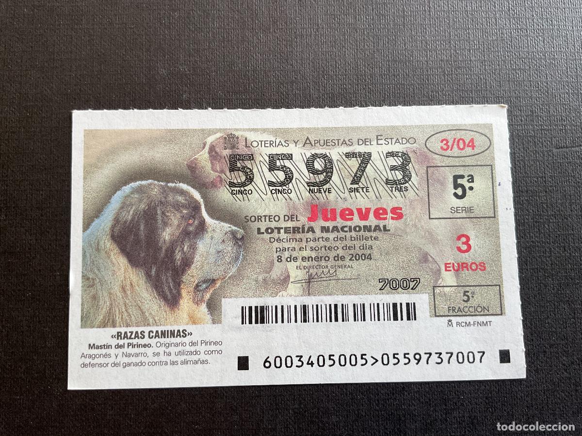 National Spanish Lottery: DECIMO LOTERIA JUEVES N&ordm; 58478 SORTEO 03 A&Ntilde;O 2004.
