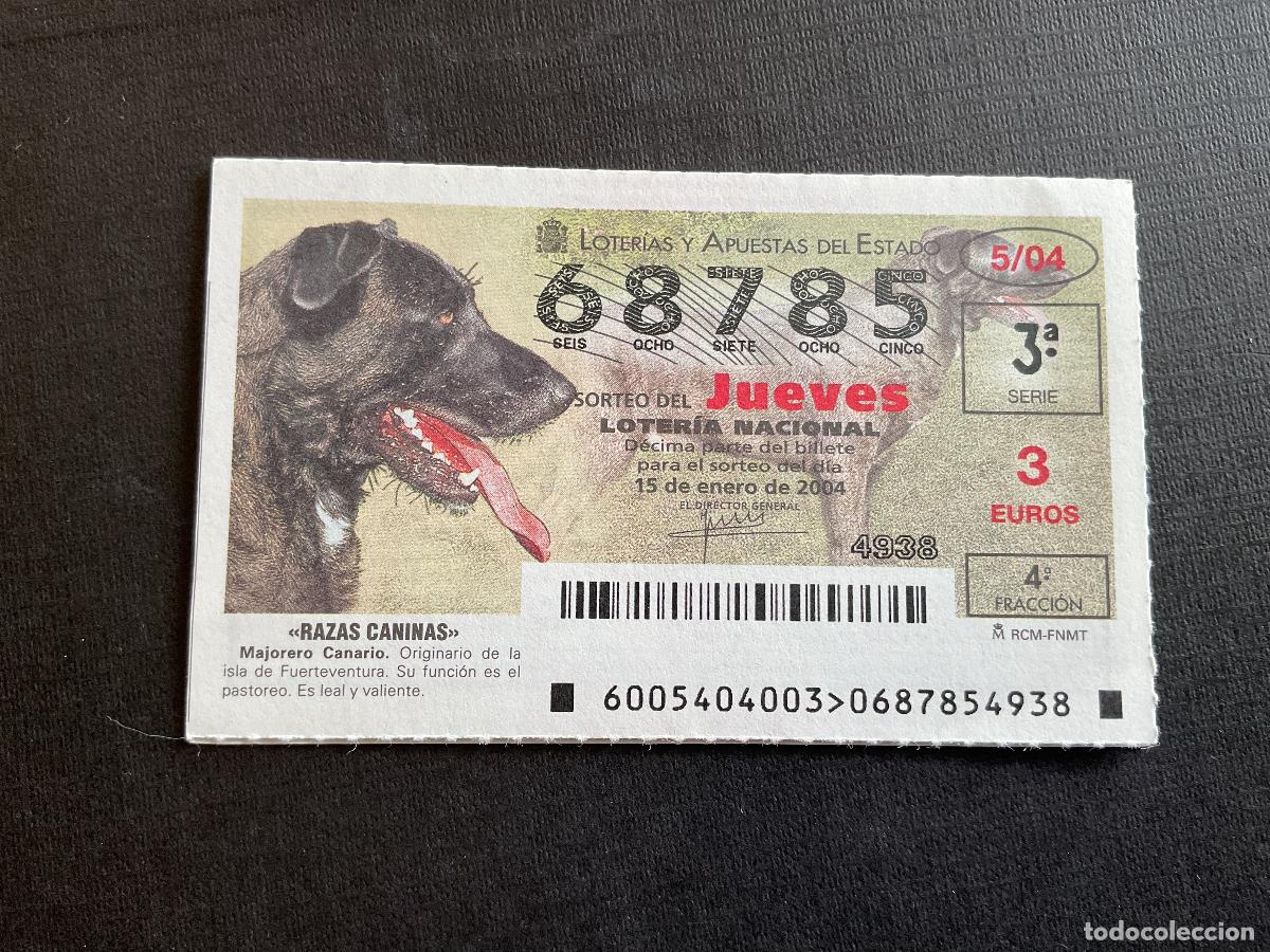 National Spanish Lottery: DECIMO LOTERIA JUEVES N&ordm; 68785 SORTEO 05 A&Ntilde;O 2004.