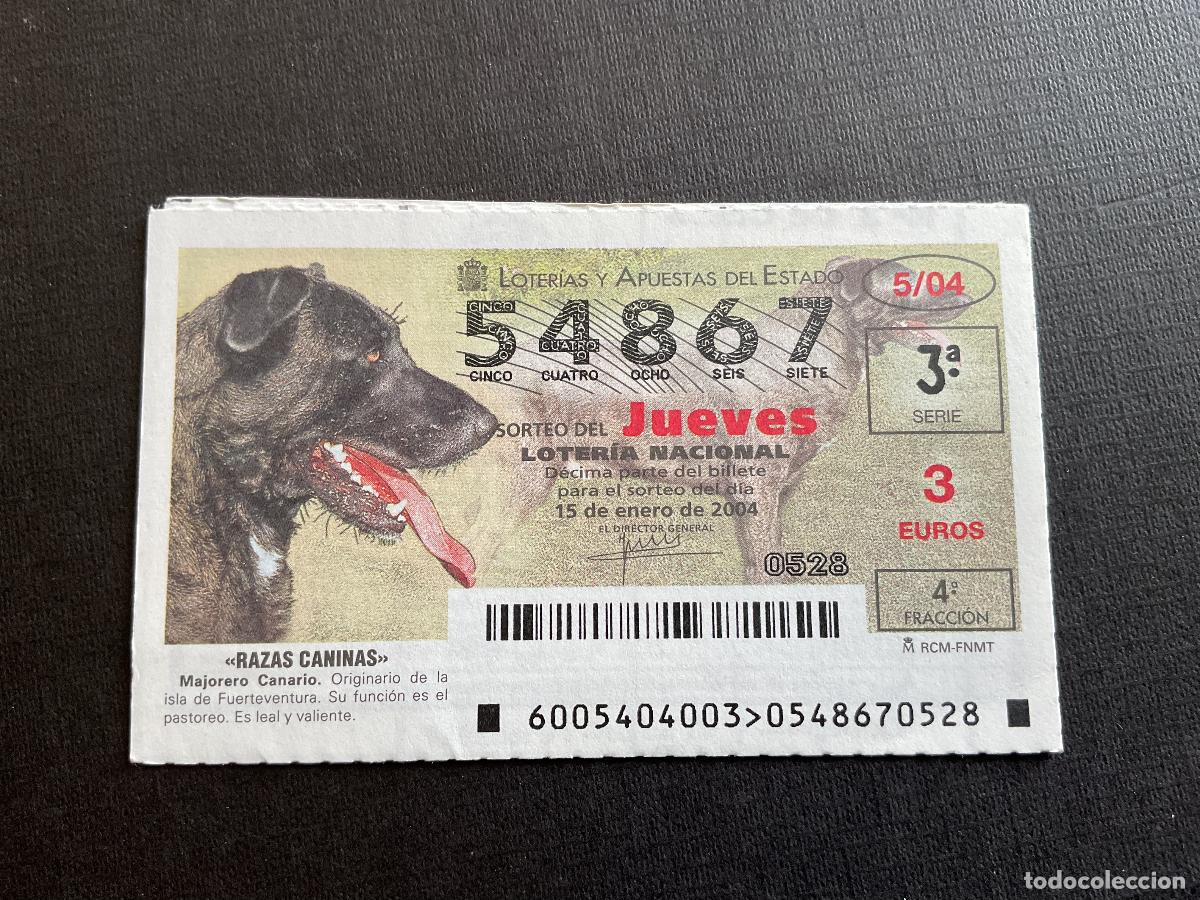 National Spanish Lottery: DECIMO LOTERIA JUEVES N&ordm; 54867 SORTEO 05 A&Ntilde;O 2004.