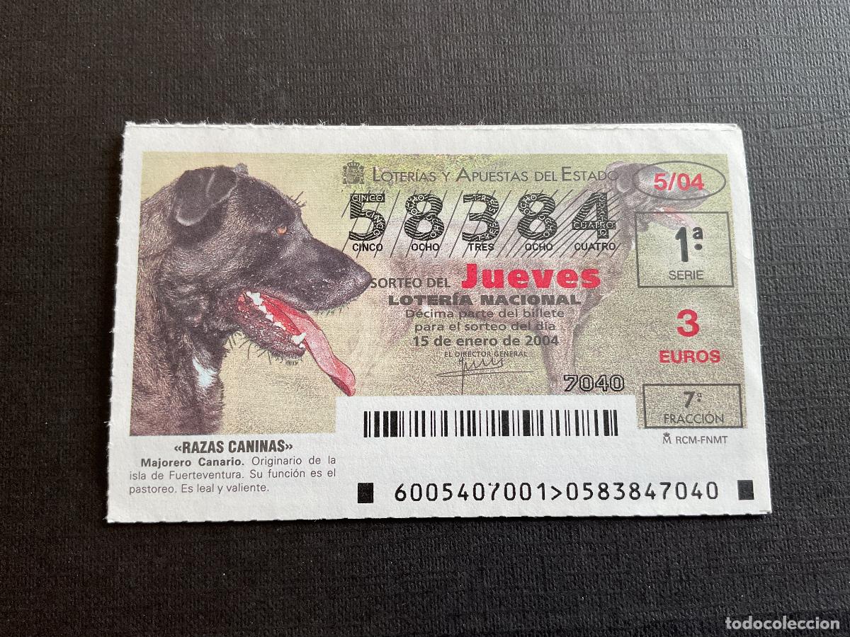 National Spanish Lottery: DECIMO LOTERIA JUEVES N&ordm; 58384 SORTEO 05 A&Ntilde;O 2004.