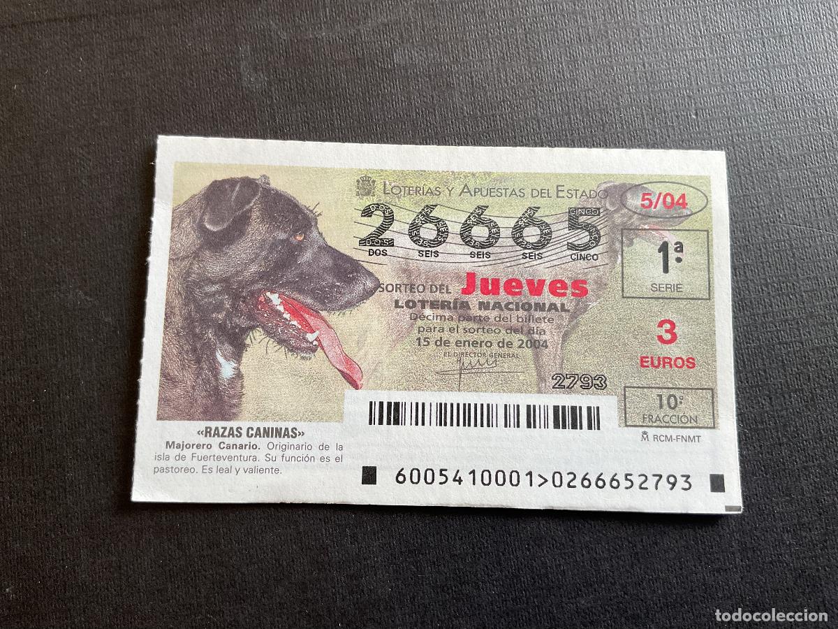 National Spanish Lottery: DECIMO LOTERIA JUEVES N&ordm; 26665 SORTEO 05 A&Ntilde;O 2004.