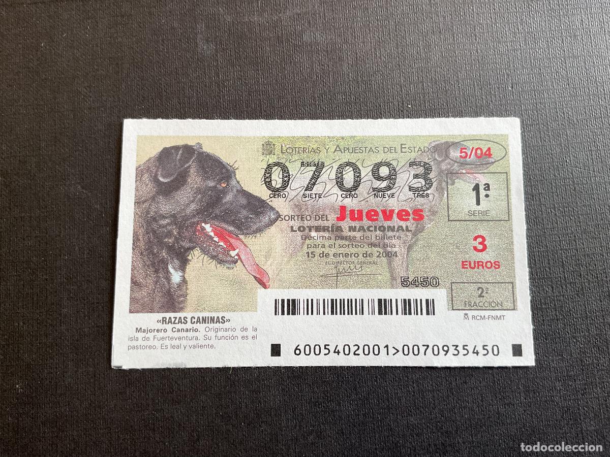 National Spanish Lottery: DECIMO LOTERIA JUEVES N&ordm; 07093 SORTEO 05 A&Ntilde;O 2004