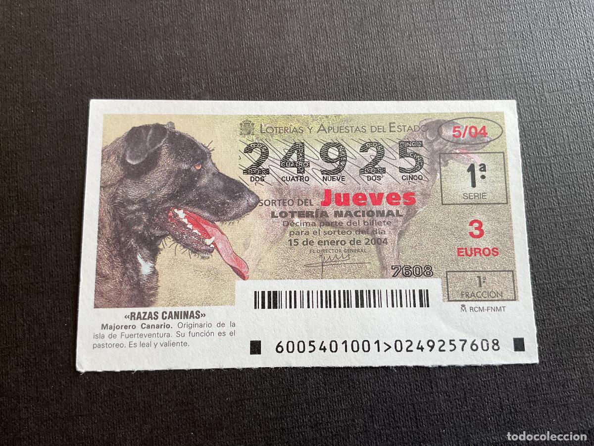 Nationale spanische Lotterie: DECIMO LOTERIA JUEVES N&ordm; 24925 SORTEO 05 A&Ntilde;O 2004
