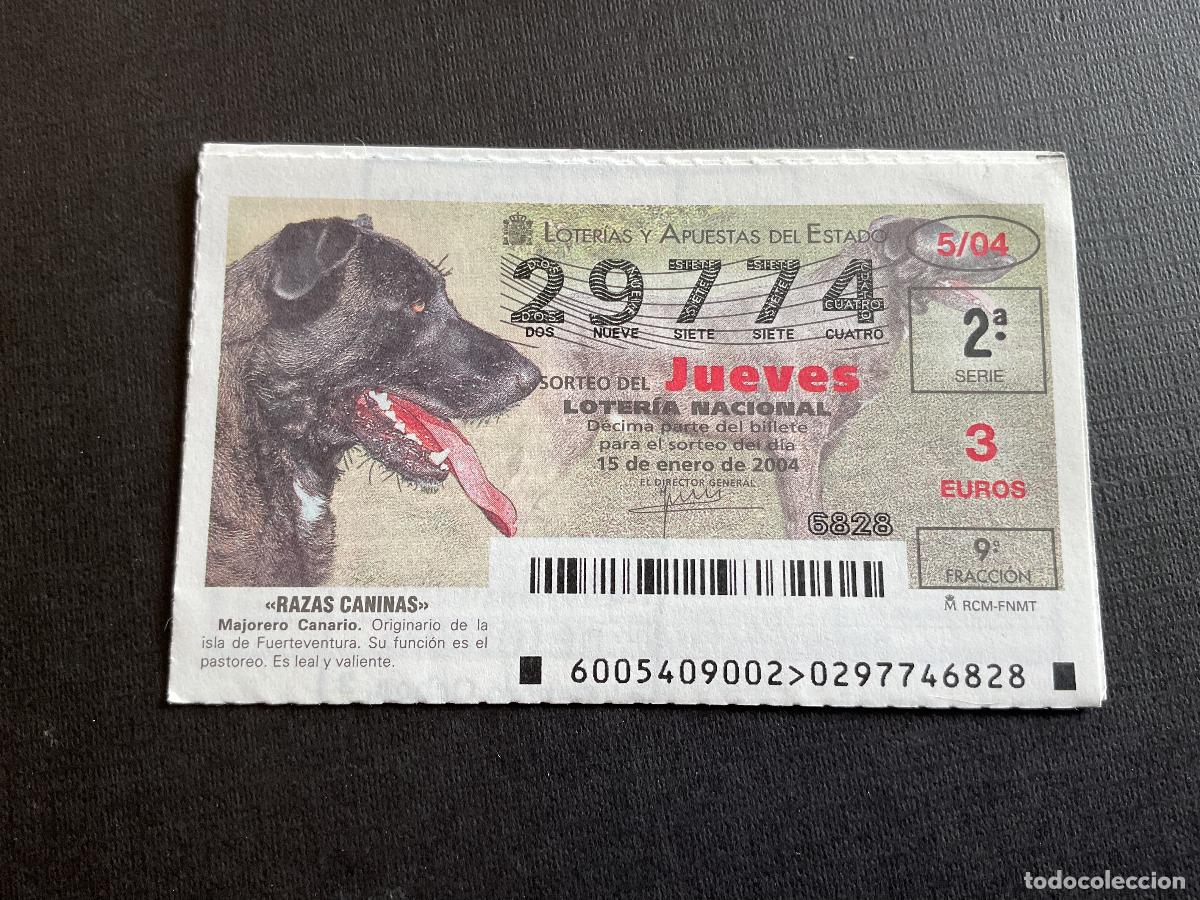 Nationale spanische Lotterie: DECIMO LOTERIA JUEVES N&ordm; 29774 SORTEO 05 A&Ntilde;O 2004