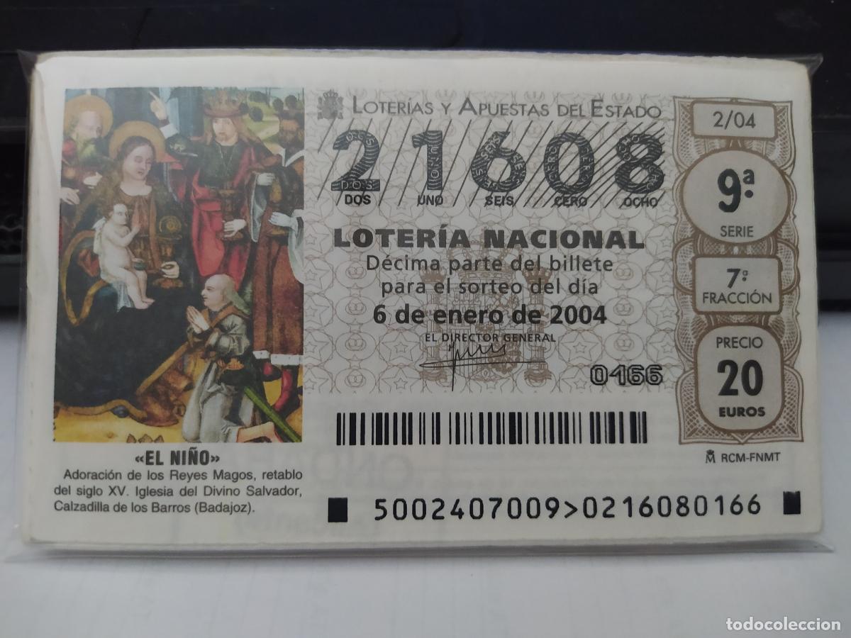 Nationale spanische Lotterie: LOTER&Iacute;A NACIONAL DEL S&Aacute;BADO - A&Ntilde;O 2004 COMPLETO -
