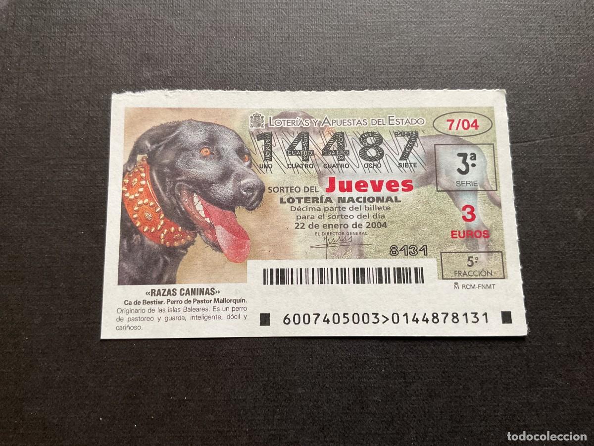 National Spanish Lottery: DECIMO LOTERIA JUEVES N&ordm; 14487 SORTEO 07 A&Ntilde;O 2004