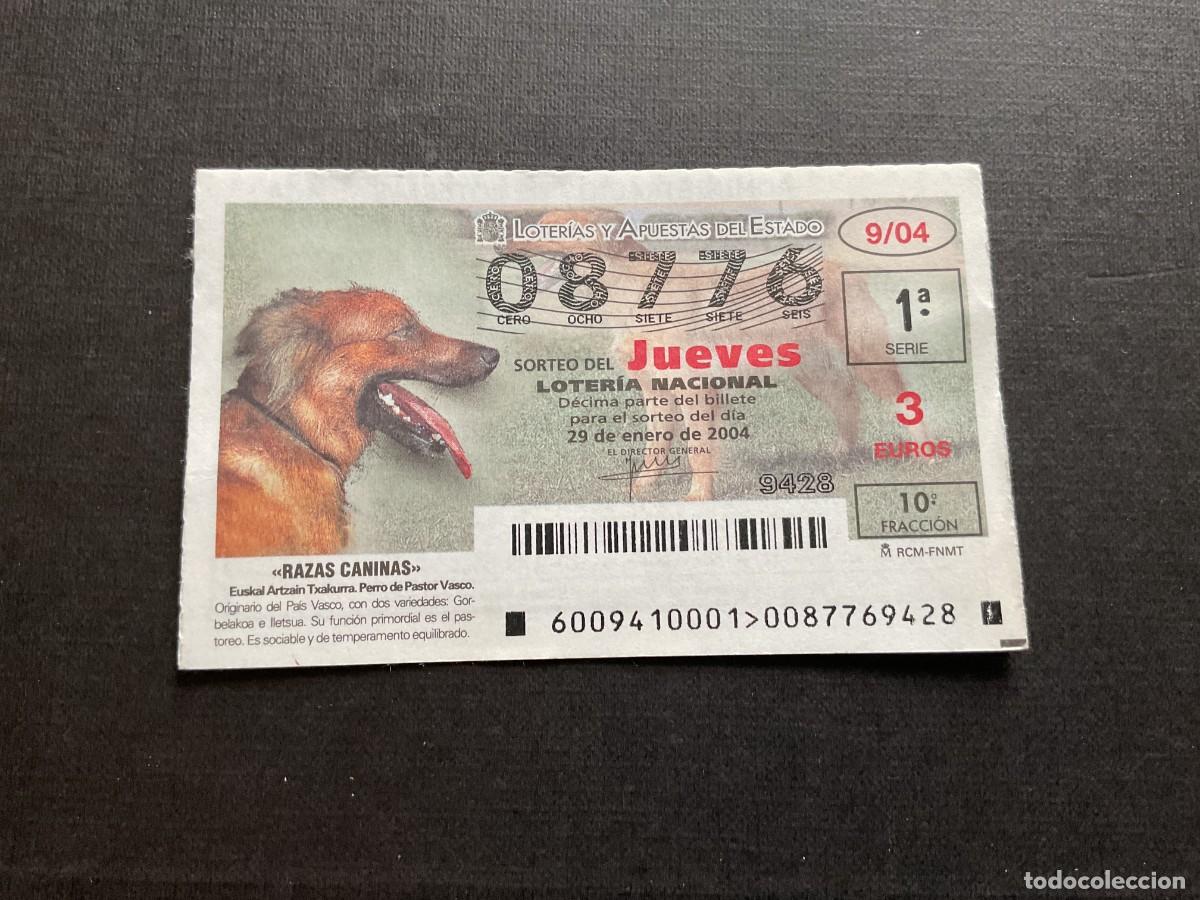 National Spanish Lottery: DECIMO LOTERIA JUEVES N&ordm; 08776 SORTEO 09 A&Ntilde;O 2004