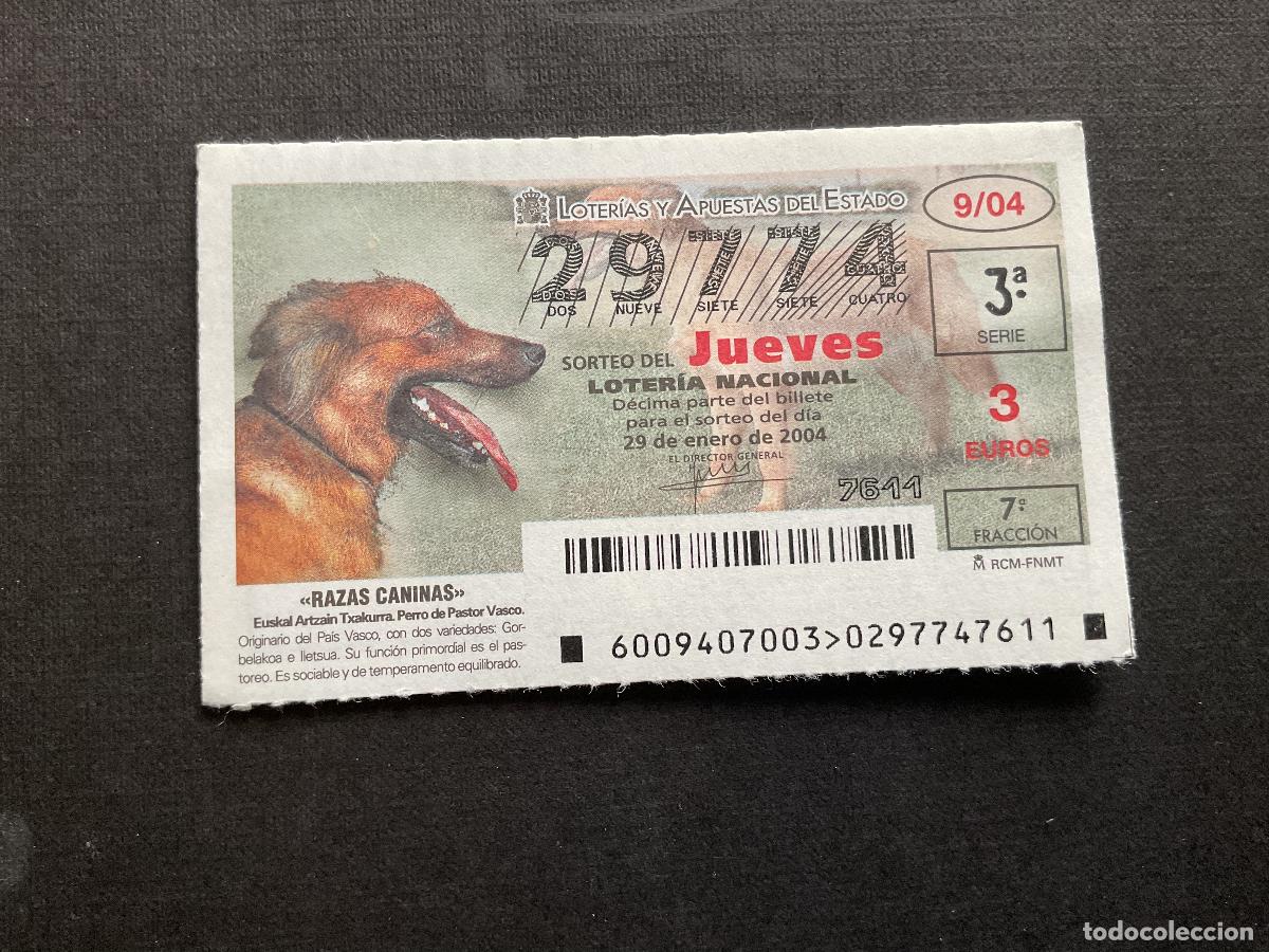 National Spanish Lottery: DECIMO LOTERIA JUEVES N&ordm; 29774 SORTEO 09 A&Ntilde;O 2004