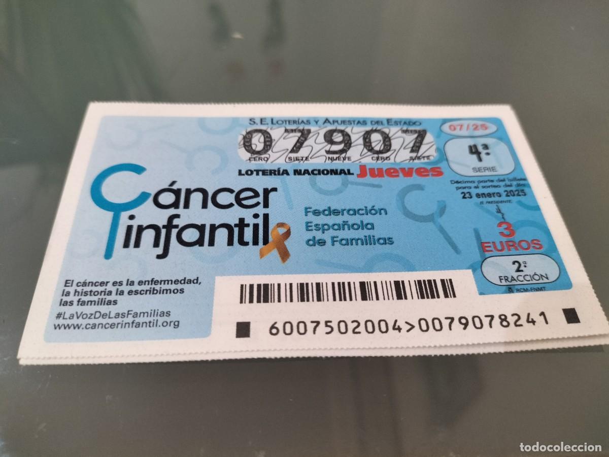 Loterie Nationale: 1 D&Eacute;CIMO LOTERIA JUEVES 23 ENERO 2025 - 7/25 - FEDERACI&Oacute;N ESPA&Ntilde;OLA FAMILIAS CANCER INFANTIL