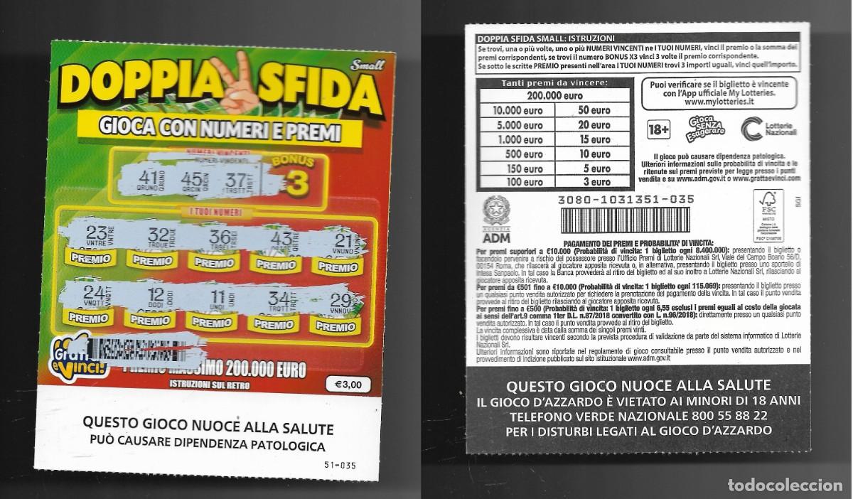 National Spanish Lottery: Gratta e Vinci - Doppia Sfida Small - Lotto 3080