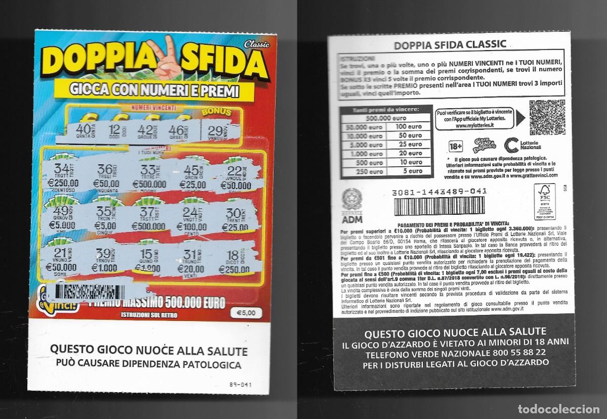 National Spanish Lottery: Gratta e Vinci - Doppia Sfida Classic - Lotto 3081