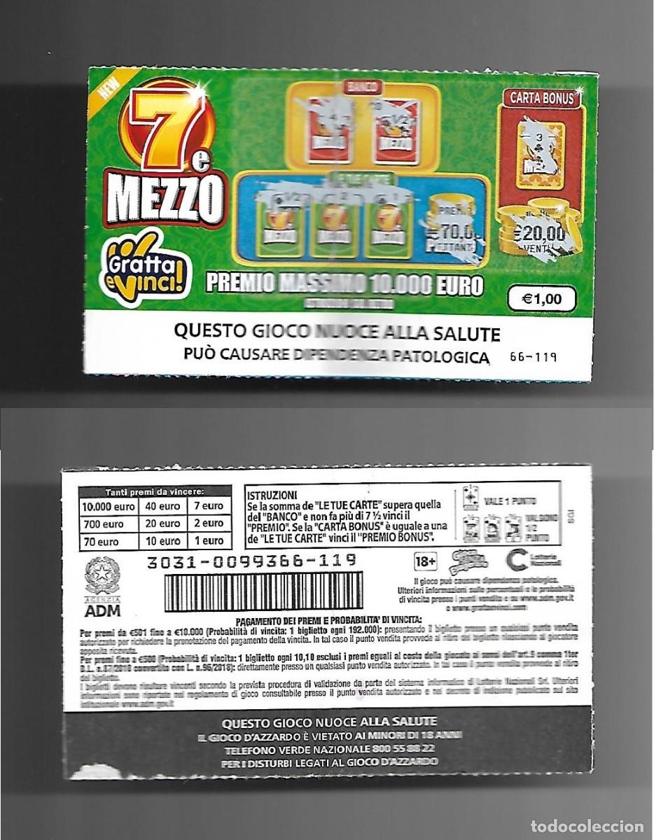 National Spanish Lottery: Gratta e Vinci - Sette e Mezzo - Lotto 3031