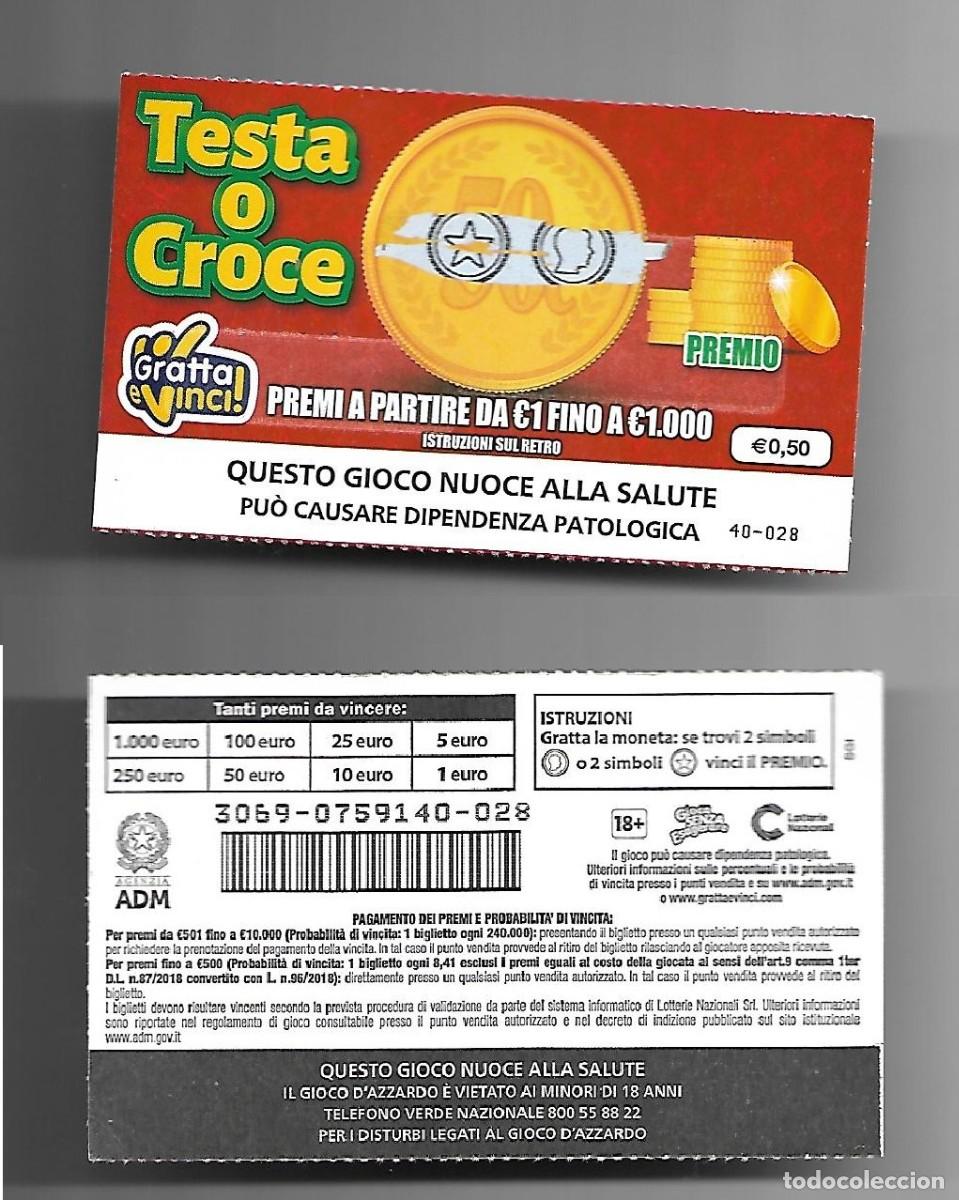 National Spanish Lottery: Gratta e Vinci - Testa o Croce - Lotto 3069