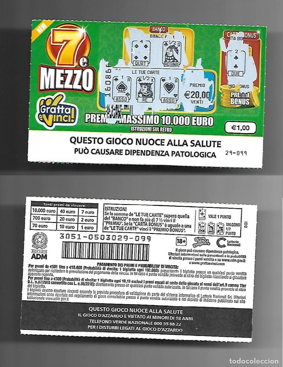 National Spanish Lottery: Gratta e Vinci - 7 e Mezzo - Lotto 3051