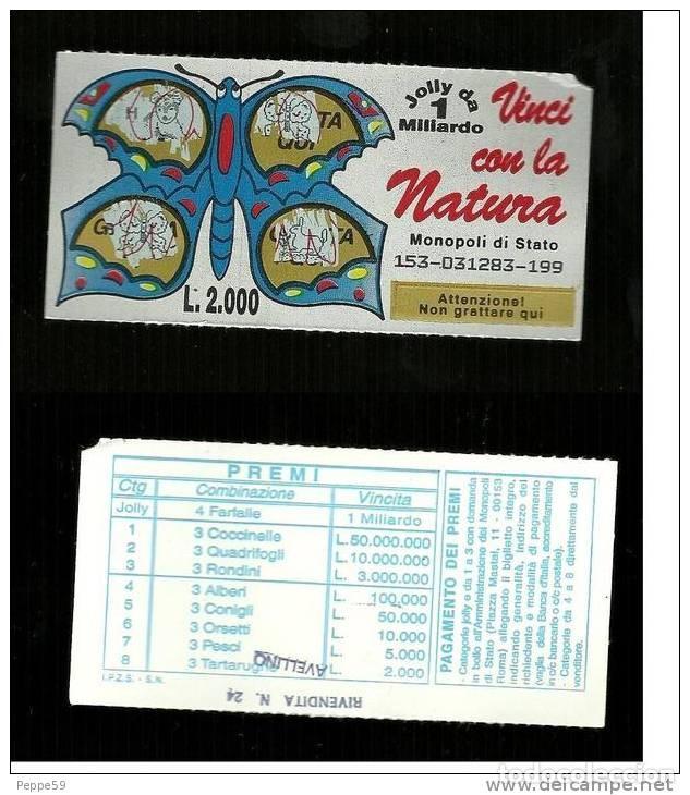 National Spanish Lottery: Gratta e Vinci %- Vinci con la Natura formato piccolo Blu - Lotto 153