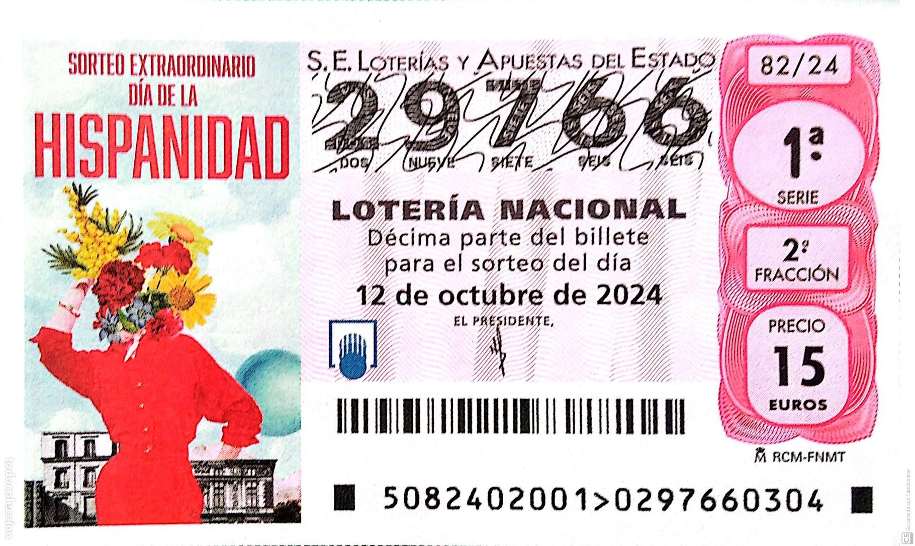 National Spanish Lottery: Espa&ntilde;a. Loter&iacute;a. 2024. Sorteo: 80 C&aacute;ritas. Abrimos camino a la Esperanza. Fecha: 5 octubre