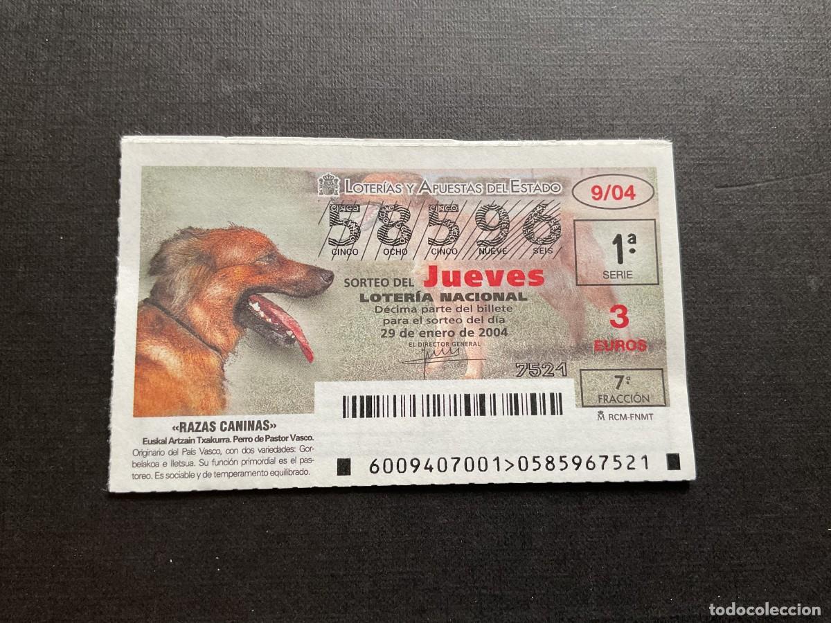 National Spanish Lottery: DECIMO LOTERIA JUEVES N&ordm; 58596 SORTEO 09 A&Ntilde;O 2004