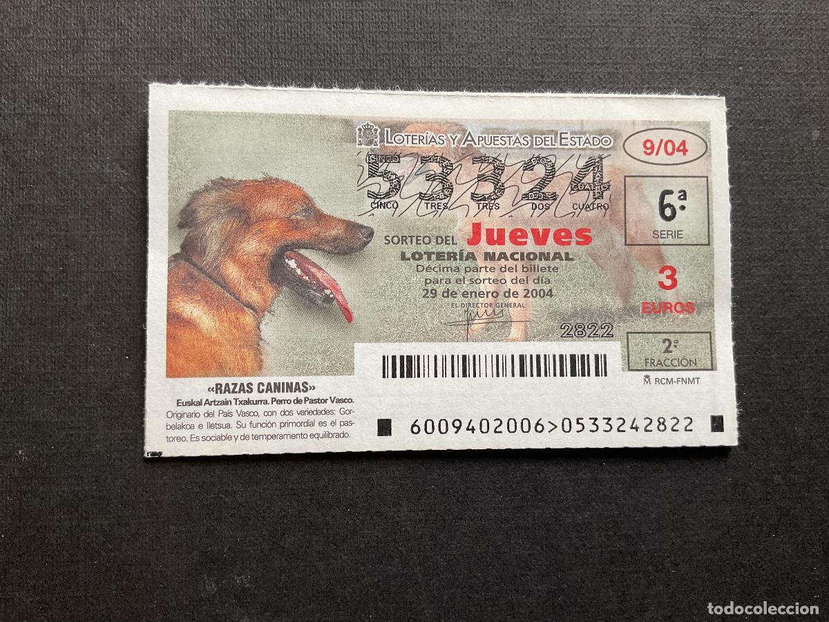 National Spanish Lottery: DECIMO LOTERIA JUEVES N&ordm; 53324 SORTEO 09 A&Ntilde;O 2004