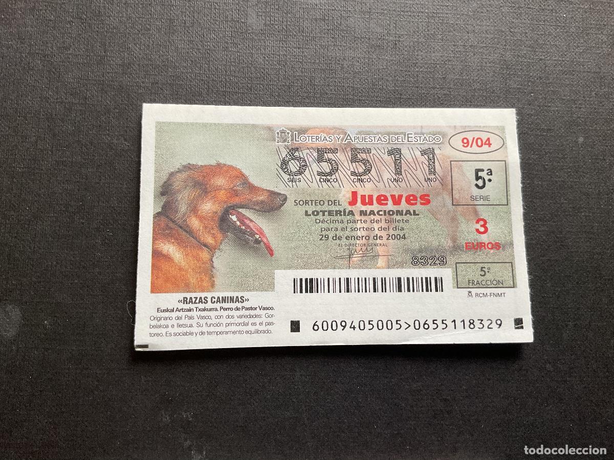 National Spanish Lottery: DECIMO LOTERIA JUEVES N&ordm; 65511 SORTEO 09 A&Ntilde;O 2004