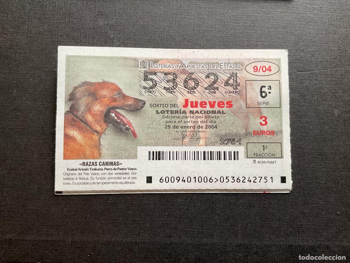 National Spanish Lottery: DECIMO LOTERIA JUEVES N&ordm; 53624 SORTEO 09 A&Ntilde;O 2004