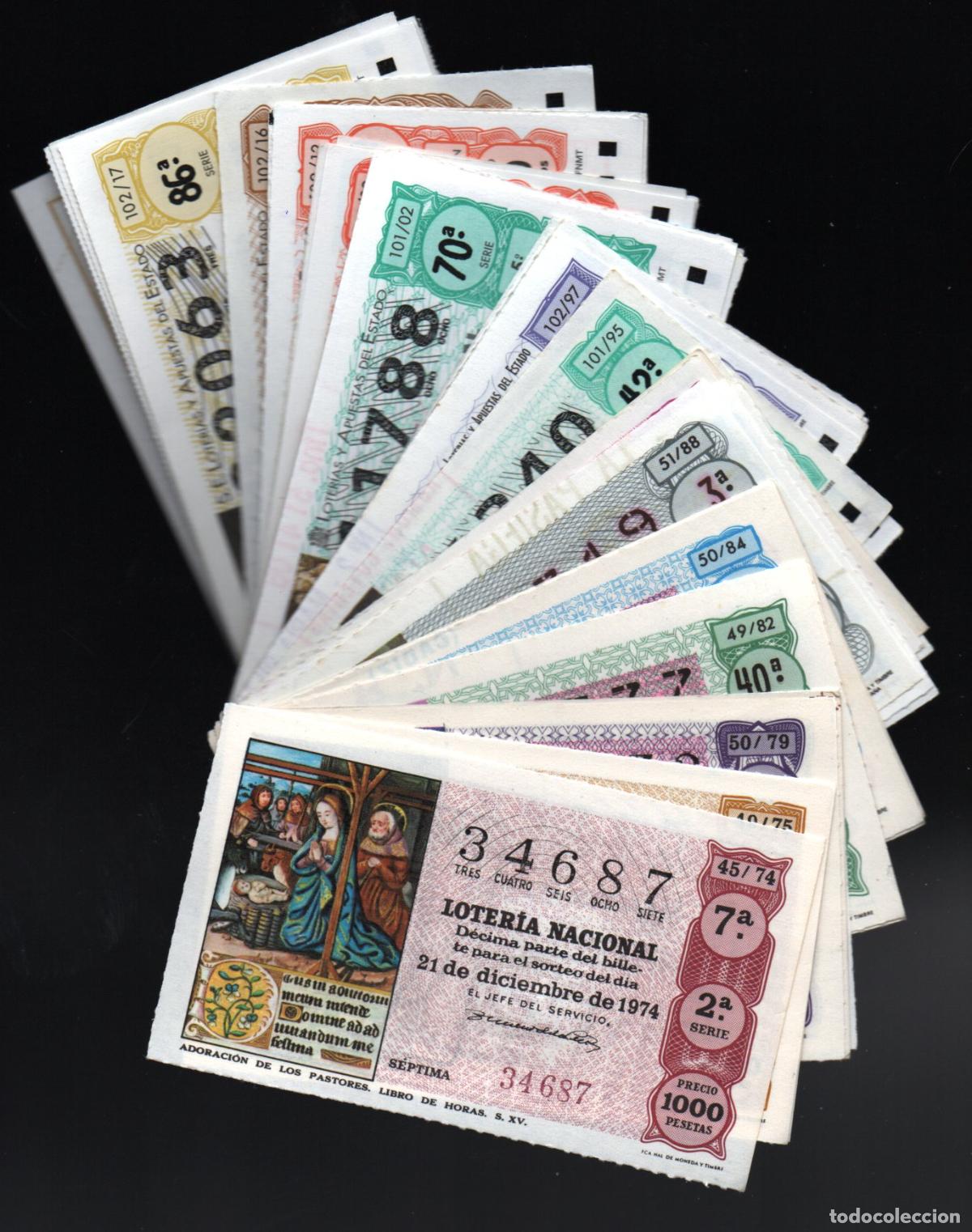 National Spanish Lottery: LOTER&Iacute;A NACIONAL - 51 A&Ntilde;OS DE SORTEOS DE NAVIDAD DESDE 1974 A 2024 - 51 D&Eacute;CIMOS -