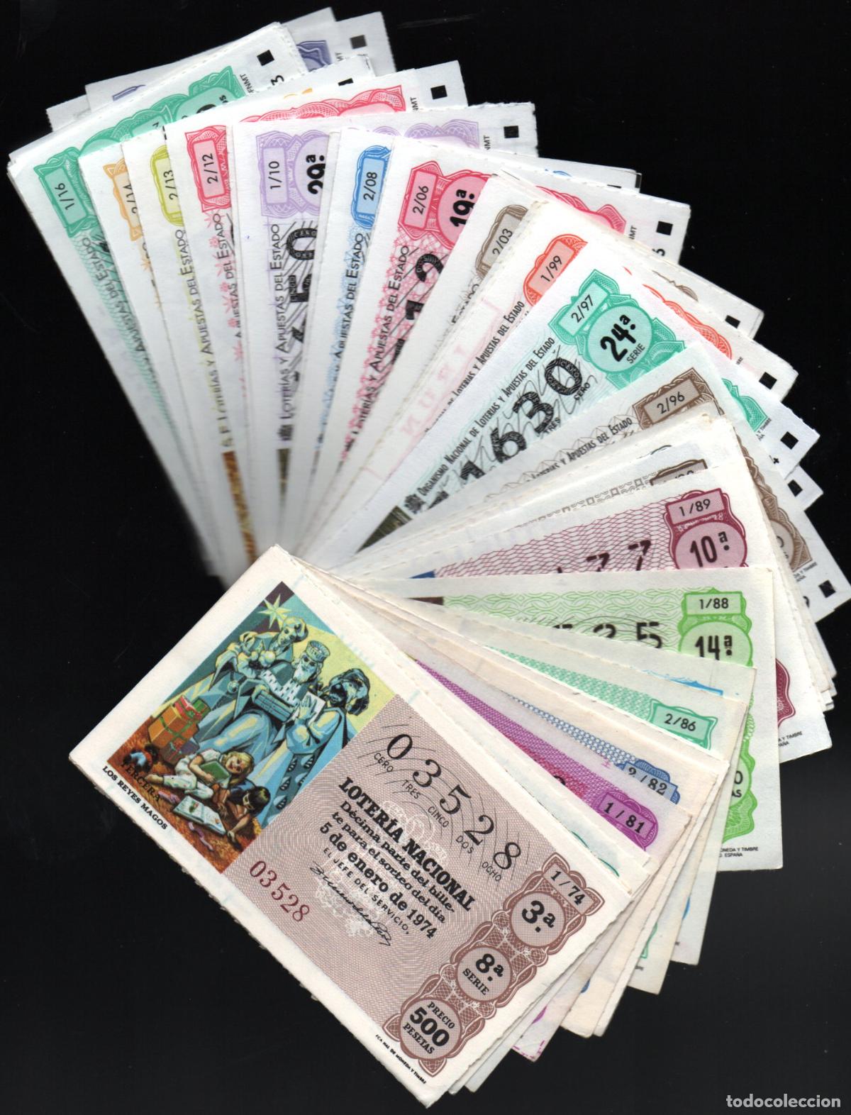 National Spanish Lottery: LOTER&Iacute;A NACIONAL - 52 A&Ntilde;OS DE SORTEOS DEL NI&Ntilde;O DESDE 1974 A 2025 - 52 D&Eacute;CIMOS -