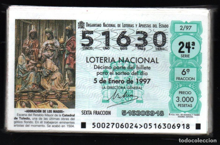 Nationale spanische Lotterie: LOTER&Iacute;A NACIONAL - A&Ntilde;O 1997 COMPLETO -