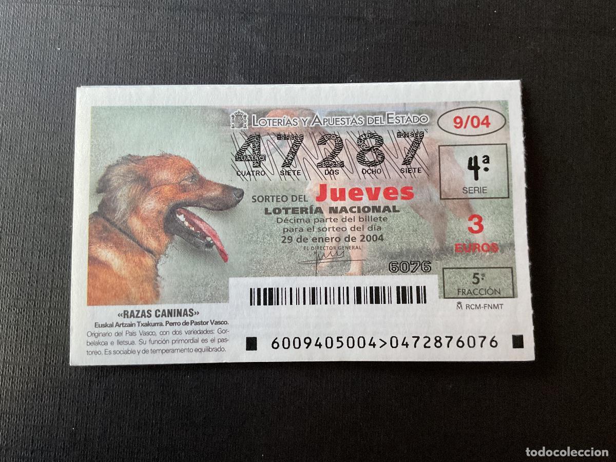 National Spanish Lottery: DECIMO LOTERIA JUEVES N&ordm; 47287 SORTEO 09 A&Ntilde;O 2004