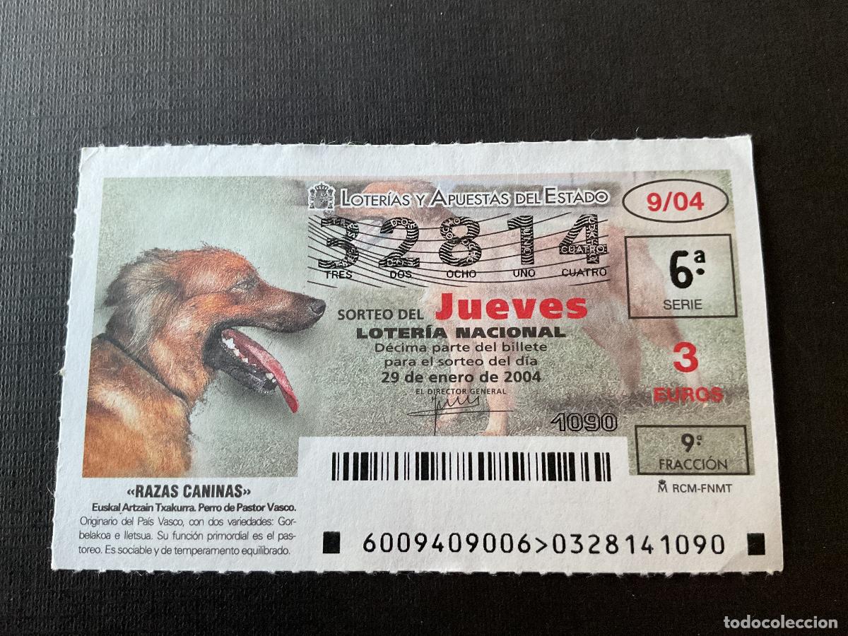 National Spanish Lottery: DECIMO LOTERIA JUEVES N&ordm; 32814 SORTEO 09 A&Ntilde;O 2004