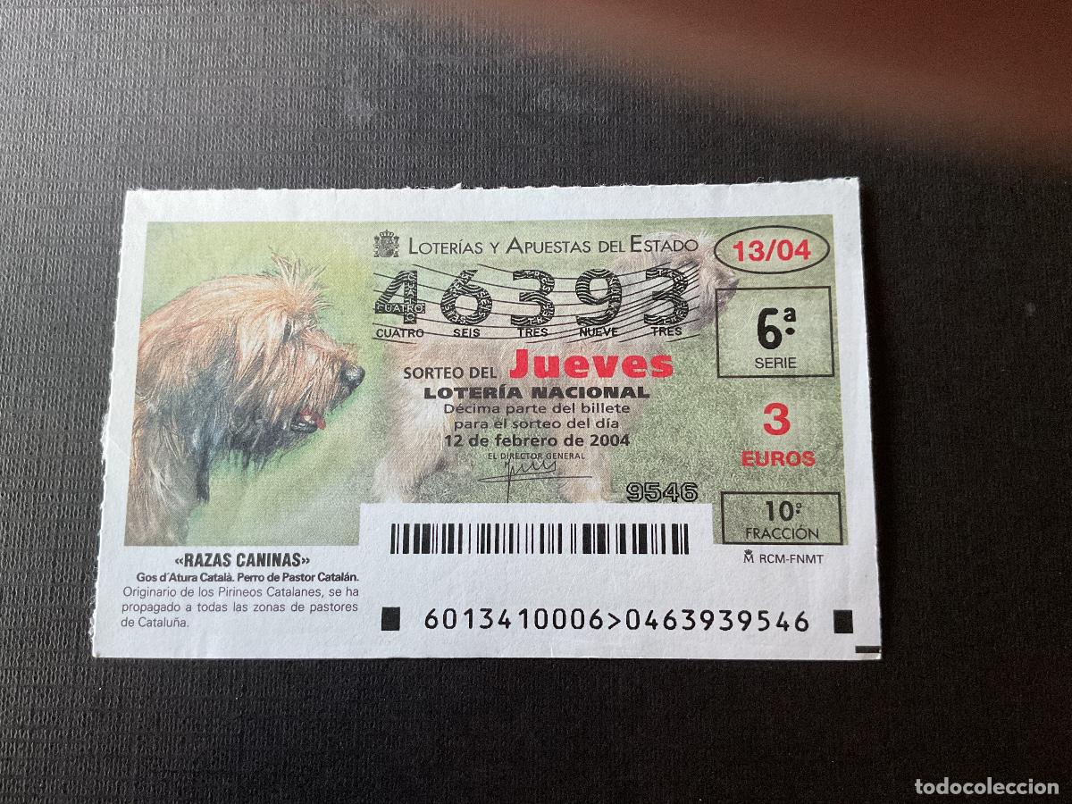 National Spanish Lottery: DECIMO LOTERIA JUEVES N&ordm; 46393 SORTEO 13 A&Ntilde;O 2004
