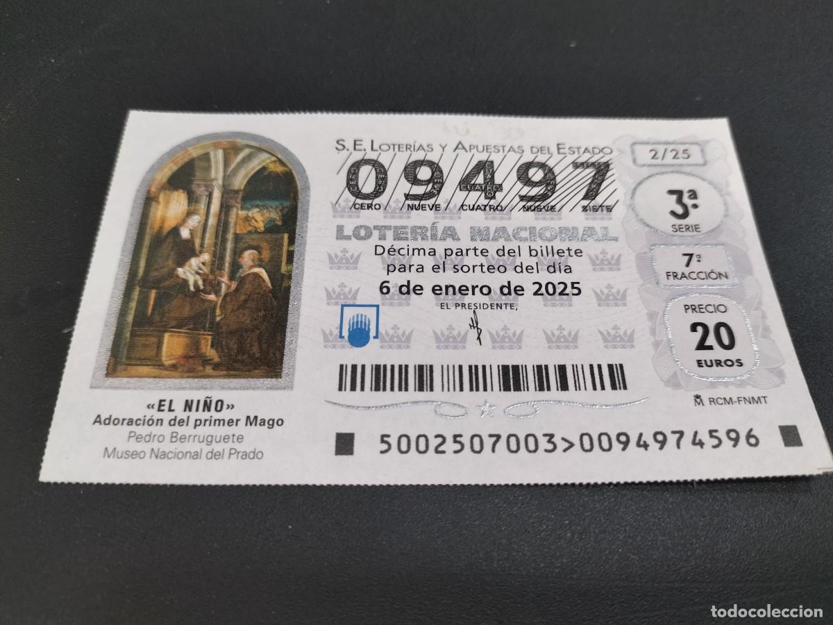 Loterie Nationale: 1 D&Eacute;CIMO LOTERIA SABADO 6 ENERO 2025 - 2/25 - EL NI&Ntilde;O REYES MAGOS PRADO