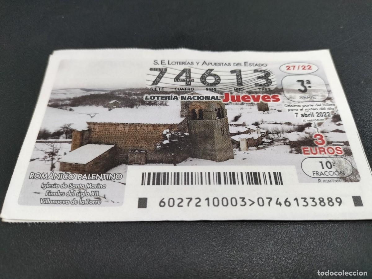 Loterie Nationale: 1 DECIMO LOTERIA JUEVES 7 ABRIL 2022 - 27/22 - IGLESIA DE STA MARINA ( PALENCIA - ROMANICO PALENTINO