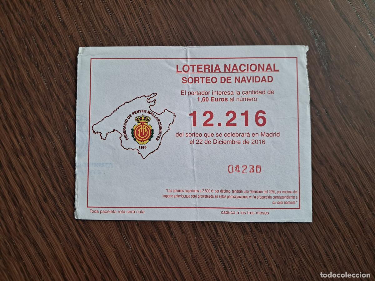 National Spanish Lottery: participaci&oacute;n loter&iacute;a de navidad, 22-12-16, federaci&oacute; de penyes mallorquinistes, futbol, Mallorca.