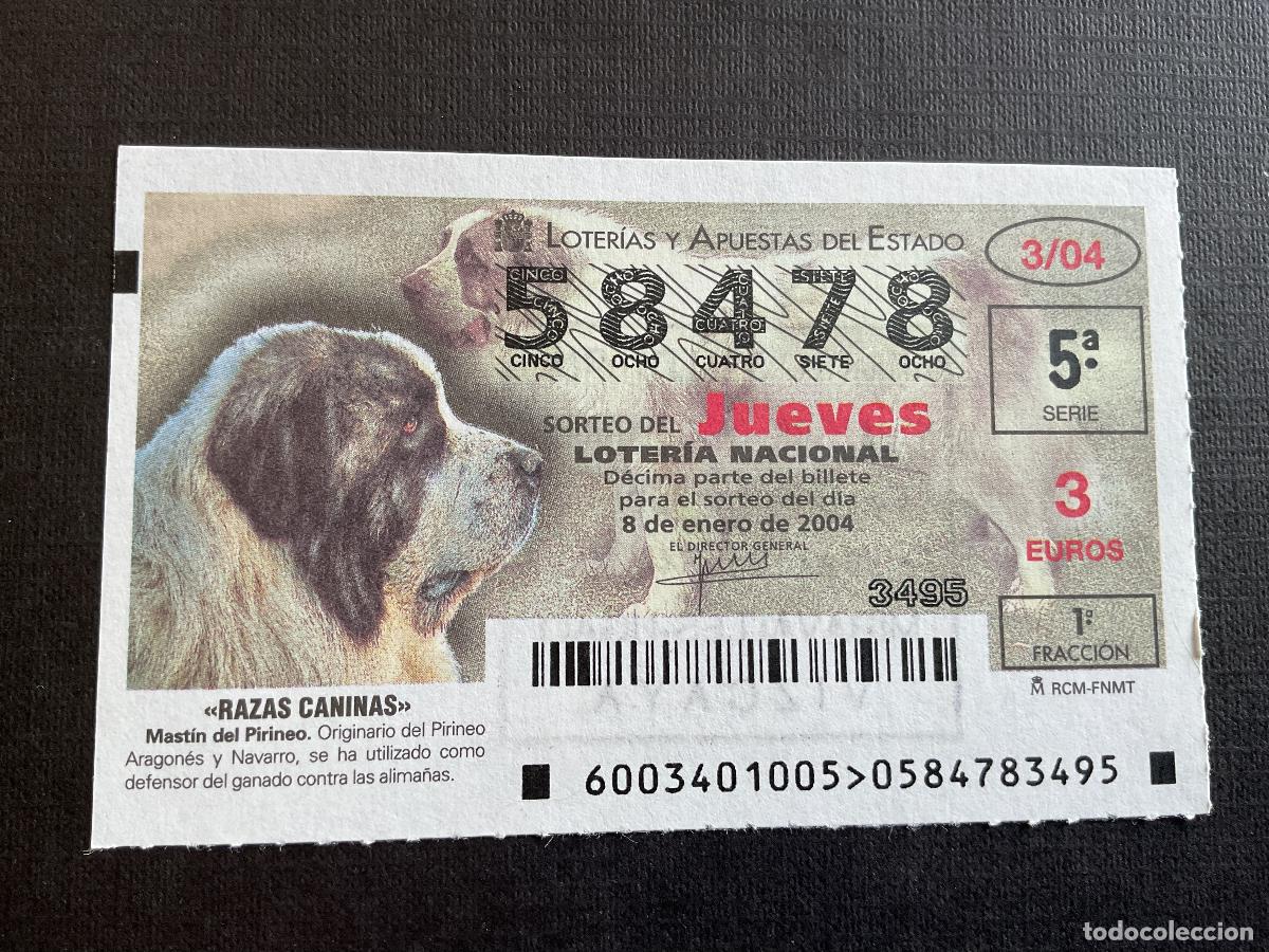 National Spanish Lottery: DECIMO LOTERIA JUEVES N&ordm; 58478 SORTEO 03 A&Ntilde;O 2004