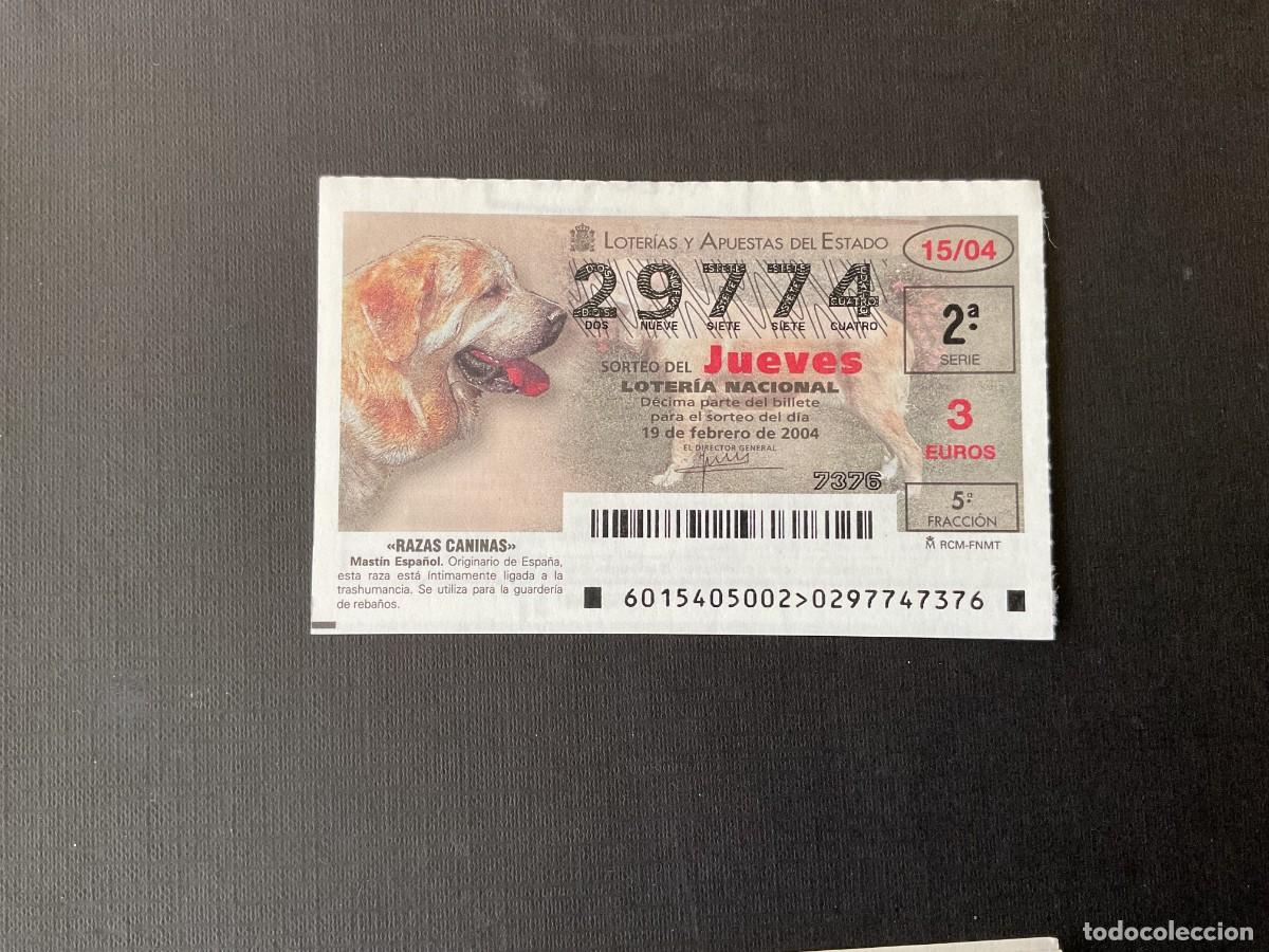 Nationale spanische Lotterie: DECIMO LOTERIA JUEVES N&ordm; 29774 SORTEO 15 A&Ntilde;O 2004