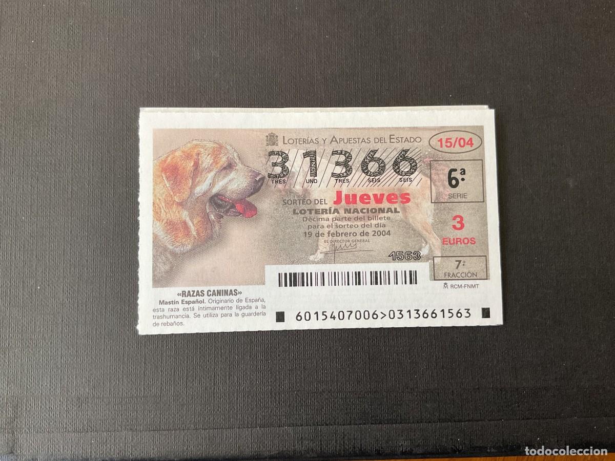 Nationale spanische Lotterie: DECIMO LOTERIA JUEVES N&ordm; 31366 SORTEO 15 A&Ntilde;O 2004
