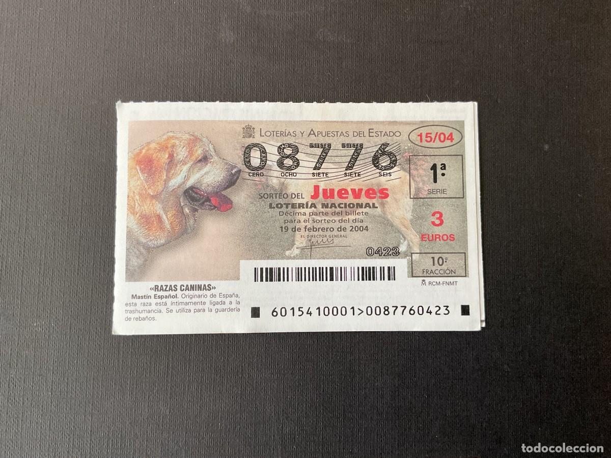 Nationale spanische Lotterie: DECIMO LOTERIA JUEVES N&ordm; 08776 SORTEO 15 A&Ntilde;O 2004